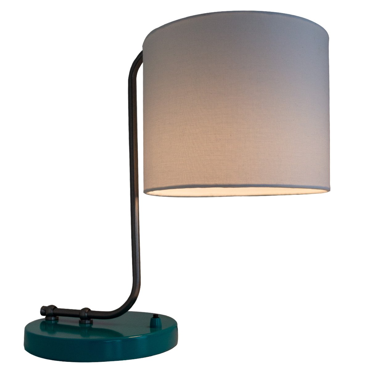 Abajur Curvo Raissa Base Tiffany Com Cúpula Branco Ref 86 - 5