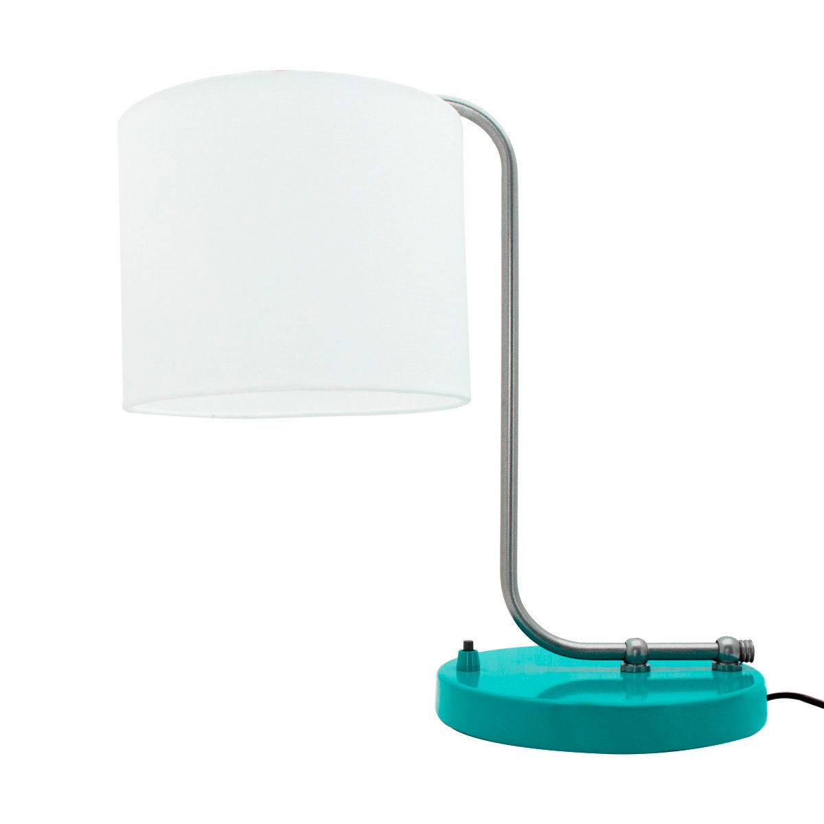 Abajur Curvo Raissa Base Tiffany Com Cúpula Branco Ref 86 - 4