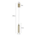 Ver imagem 4 de Lustre Pendente Nordecor Wisi 2680 Dourado Fosco Led Bivolt Dourado Fosco 2680
