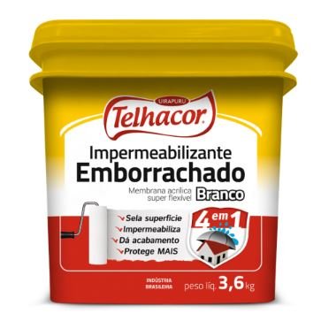 Tinta Emborrachada 4 em 1; Cor Branco - 3,6l