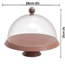 Ver imagem 3 de Kit 2 Porta Bolos com Cúpula e Pé 28cm Amêndoa Tortas Doces Boleira Bubble Crippa