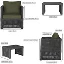 Ver imagem 2 de Mesa Centro e 2 Poltronas Madri Corda Náutica Estofado 13 Trama Original