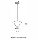 Ver imagem 2 de Lustre Pendente Anna Preto Ø270mm 1xg9