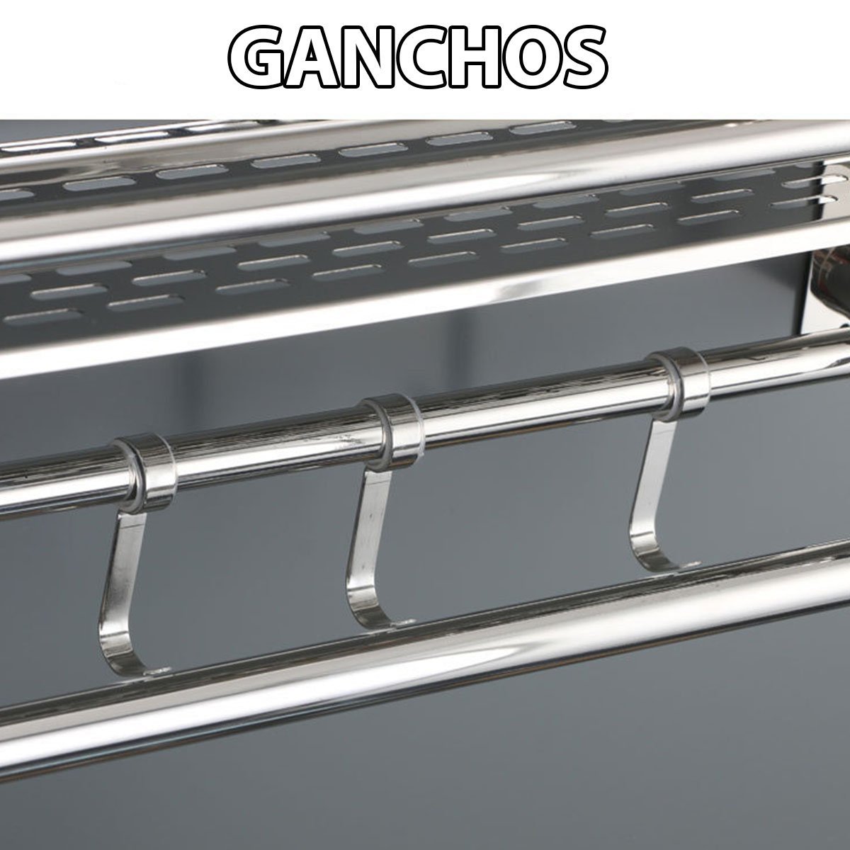 Organizador Cozinha Banheiro Aço Inox Porta Condimentos Tempero Shampoo Sabonete Condicionador Utens - 6