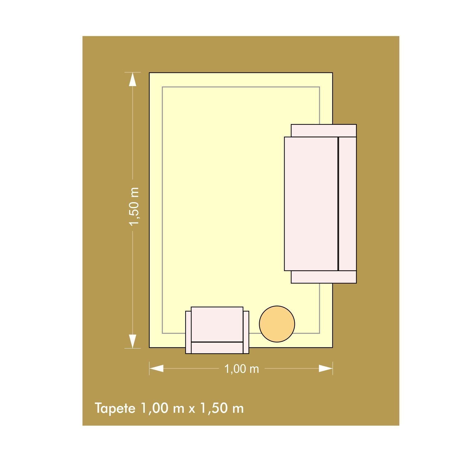 Tapete 100cm x 150cm Veneza Niazitex - 5