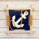 Ver imagem 1 de Quadro Decorativo Casa Praia Âncora Náutico Marinheiro 27cm
