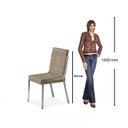 Ver imagem 7 de Conjunto Sala de Jantar Mesa Iza Tampo MDF/Vidro com 4 Cadeiras Natani Yescasa Cinza/Cromado/Off White