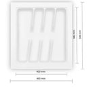 Ver imagem 2 de Organizador de Gavetas com Divisor de Talheres - Branco