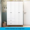 Ver imagem 7 de Quarto de Bebê com Berço Americano e Guarda Roupa 4 Portas 2 Gavetas100% MDF Ayla