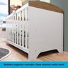 Quarto de Bebê com Berço Americano e Guarda Roupa 4 Portas 2 Gavetas100% MDF Ayla - 12