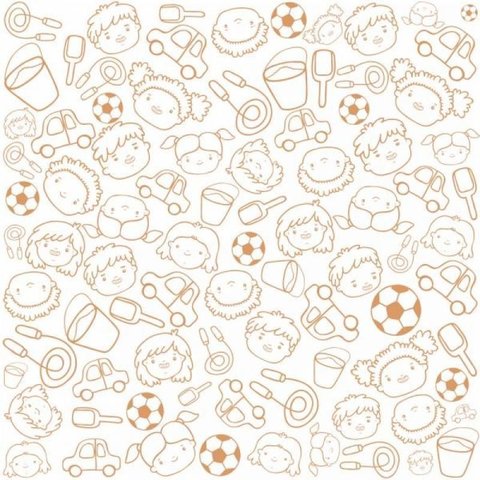 Papel de Parede Infantil Crianças e Brinquedos