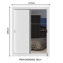 Ver imagem 4 de Guarda-roupa Solteiro Madesa Dallas Plus 2 Portas de Correr com Espelho 4 Gavetas