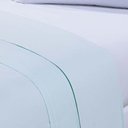 Ver imagem 7 de Jogo de Cama Lençol 100% Algodão Percal 150 Fios Casal Gran Moratta 4 Peças - Branco e Verde