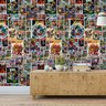 Papel de Parede Adesivo Teens Geek Quadrinhos HQ Super-heróis Marvel Dc - 1