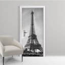 Ver imagem 1 de Adesivo de Porta Torre Eiffel Preto e Branco Arte Destaque M - 0,83 X 2,13 Metros