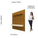 Ver imagem 3 de Estante Home Ripada para TV até 75 Polegadas 2 Gavetas Elegance 180