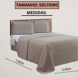 Colcha Ultrassonica Basics 1,60 X 2,40 Solteiro Kaki - 2