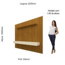 Ver imagem 3 de Estante Home Ripada para TV até 85 Polegadas 3 Gavetas Elegance 220