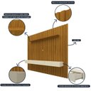 Ver imagem 4 de Estante Home Ripada para TV até 85 Polegadas 3 Gavetas Elegance 220