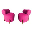 Ver imagem 1 de Kit 2 Poltronas Decorativa Mônaco Veludo Rosa Pink