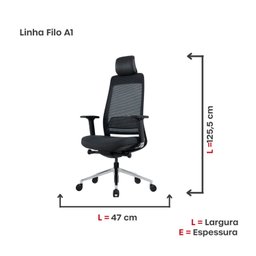 Cadeira Escritório Presidente Filo A1 - 5