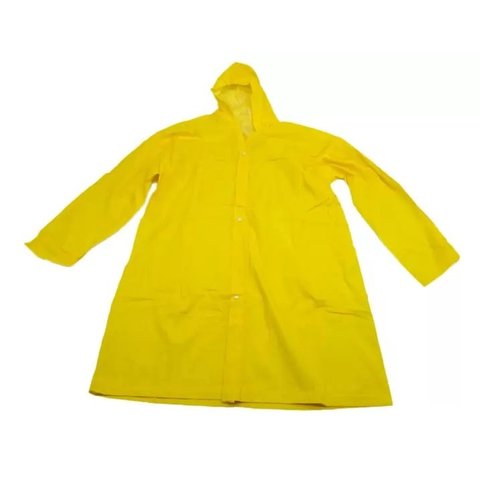 Capa de Chuva com Capuz Forrada Reforçada em PVC Obra resistente EPI Reforçado - PANAMI:Tam. G