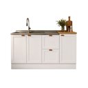Ver imagem 2 de Cozinha Modulada Olivia 2 Peças com Balcão de 120cm para Pia Poliman Móveis