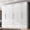 Ver imagem 6 de Guarda Roupa Casal Maximus Plus 6 Portas de Bater 6 Gavetas Branco/Absoluto