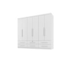 Ver imagem 2 de Guarda Roupa Casal Maximus Plus 6 Portas de Bater 6 Gavetas Branco/Absoluto