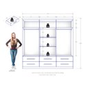 Ver imagem 5 de Guarda Roupa Casal Maximus Plus 6 Portas de Bater 6 Gavetas Branco/Absoluto