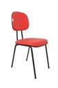 Ver imagem 1 de Cadeira Fixa Secretaria Bolt - Couro Sintetico Corano - Vermelho