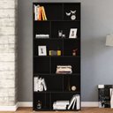 Ver imagem 1 de Estante para Livros Xangai 10 Prateleiras Preto - Politorno