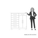 Ver imagem 7 de Cômoda 8 Gavetas 2 Portas com Cabideiro Verona