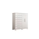 Ver imagem 3 de Cômoda 8 Gavetas 2 Portas com Cabideiro Verona