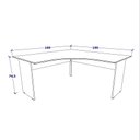 Ver imagem 2 de Mesa Escrivaninha em L 160cm X 60cm Pés Painel F5 Office