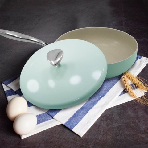 Jogo de Panelas Antiaderente Cerâmica Cuisine Retrô Verde