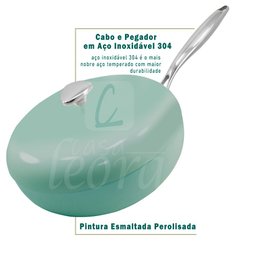 Jogo de Panelas Antiaderente Cerâmica Cuisine Retrô Verde - 6