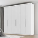 Ver imagem 1 de Guarda Roupa Casal Evidence Plus 6 Portas de Bater 4 Gavetas Branco/Absoluto