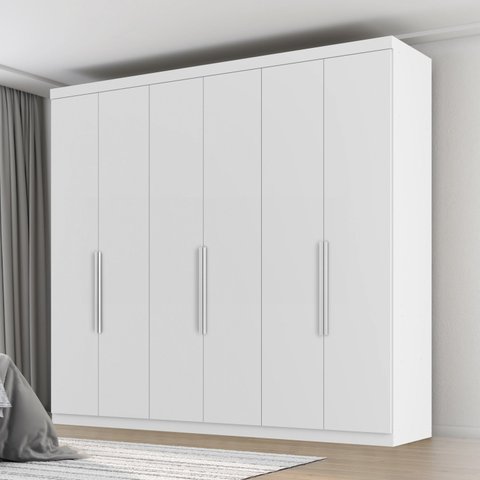 Guarda Roupa Casal Evidence Plus 6 Portas de Bater 4 Gavetas
