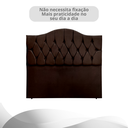 Ver imagem 3 de Cabeceira Casal Cama Box Botões Provençal Marrom Suede com Pés 120cm Altura Rbl