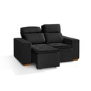 Ver imagem 5 de Sofá 2 Lugares 150cm Com Molas, Retrátil E Reclinável Preto
