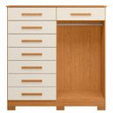 Ver imagem 4 de Cômoda 8 Gavetas 2 Portas com Cabideiro Verona