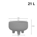 Ver imagem 2 de Vaso Redondo Rústico com Pés 45