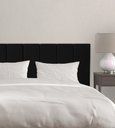Ver imagem 3 de Cabeceira Veludo Preto Modular 60x20 P/ Cama King 10 Peças
