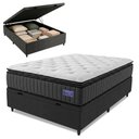 Ver imagem 1 de Cama Box Baú Casal Colchão Ortopédico Titã Molas Ensacadas Pillow Top Hip Sleep