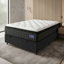 Ver imagem 2 de Cama Box Baú Casal Colchão Ortopédico Titã Molas Ensacadas Pillow Top Hip Sleep