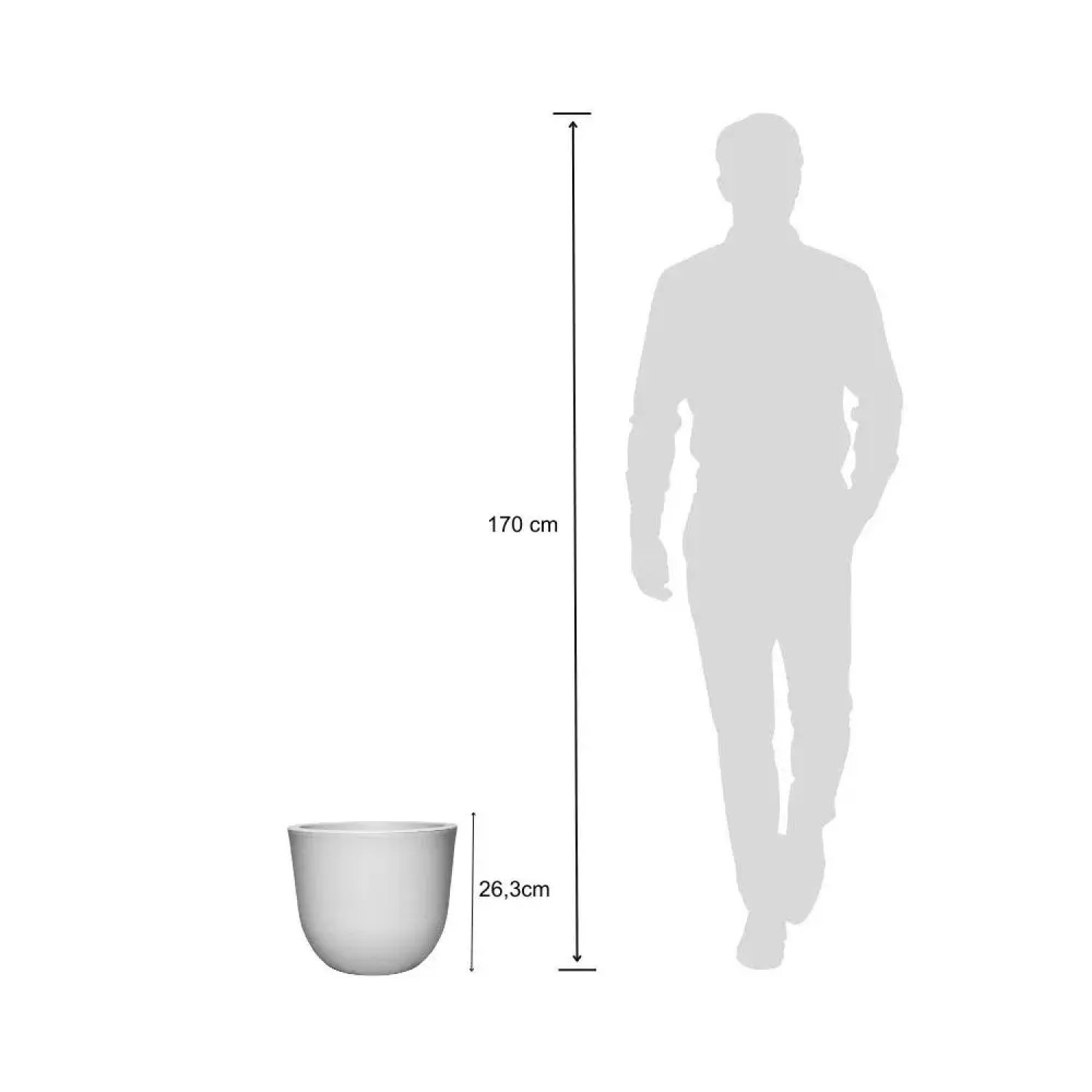 Vaso Decorativo Concept Redondo N2 Japi - 4