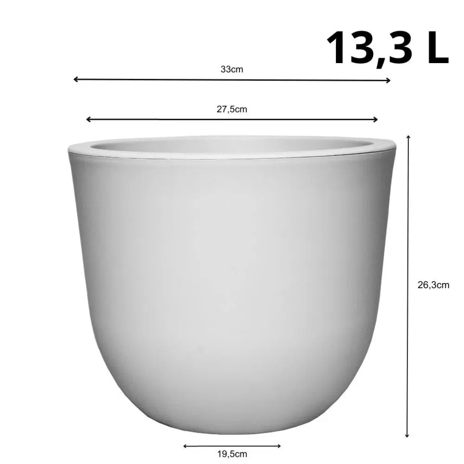 Vaso Decorativo Concept Redondo N2 Japi - 3