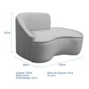 Ver imagem 5 de Kit Divã Recamier Orgânico Marrocos 150cm Lado Direito e 2 Poltronas Amore Linho