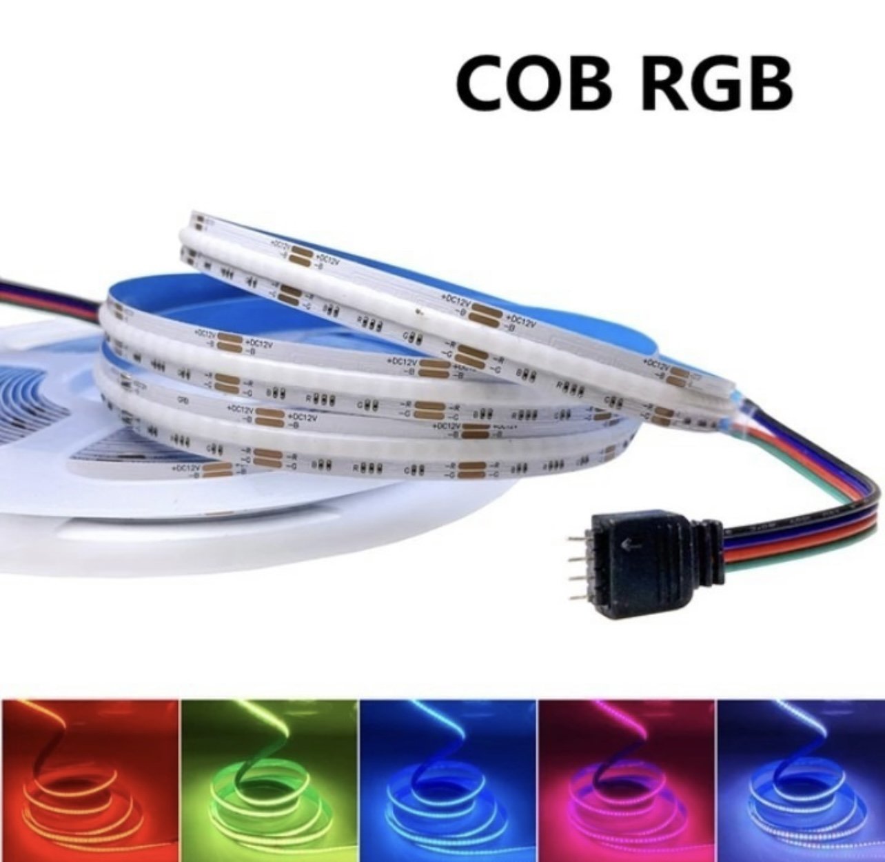 Fita Led Cob Rgb 18w/ Metro 810 Led Ip20 12v 5 Metros - 3